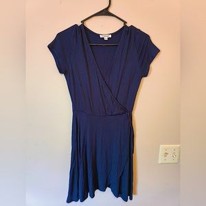 Navy Blue Wrap Dress